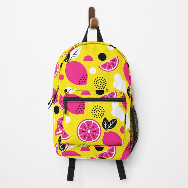 Item preview, Pink Lemon Pattern Bright Yellow Background designed and sold by FunnyTeeByMe.