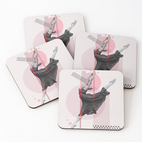 Item preview, Ballet Star - Pink and Black Geometric Collage designed and sold by Arthur Loeuil.