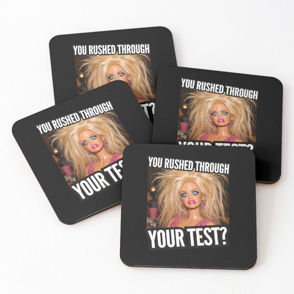 Item preview, You Rushed Through Your Test Funny Reaction Meme Doll Face designed and sold by LunaMagicStudio.