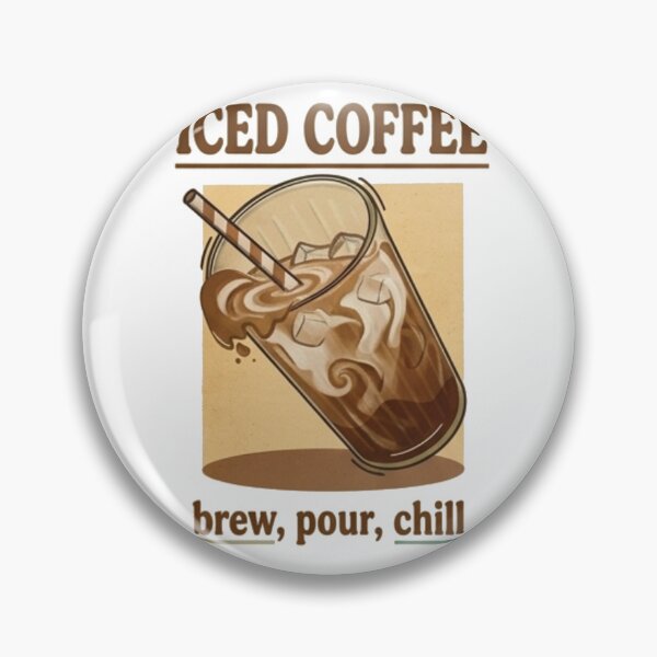 Item preview, Iced Coffee Brew Pour Chill Typography | Cool Cafe Vibes | Trendy Coffee Lover Art Design designed and sold by Mialunaa.