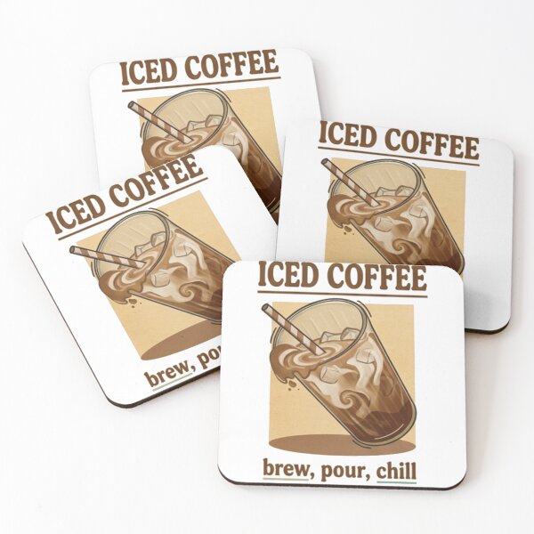 Item preview, Iced Coffee Brew Pour Chill Typography | Cool Cafe Vibes | Trendy Coffee Lover Art Design designed and sold by Mialunaa.