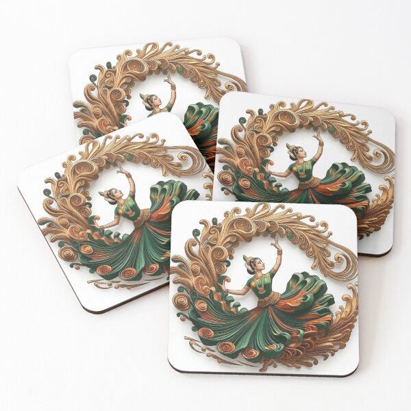Item preview, Elegant Indian Classical Dance Mandala Art designed and sold by Khatumeye.