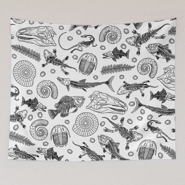 Item preview, Fossil Lover Collector Natural History Paleontology Pattern designed and sold by GrandeDuc.