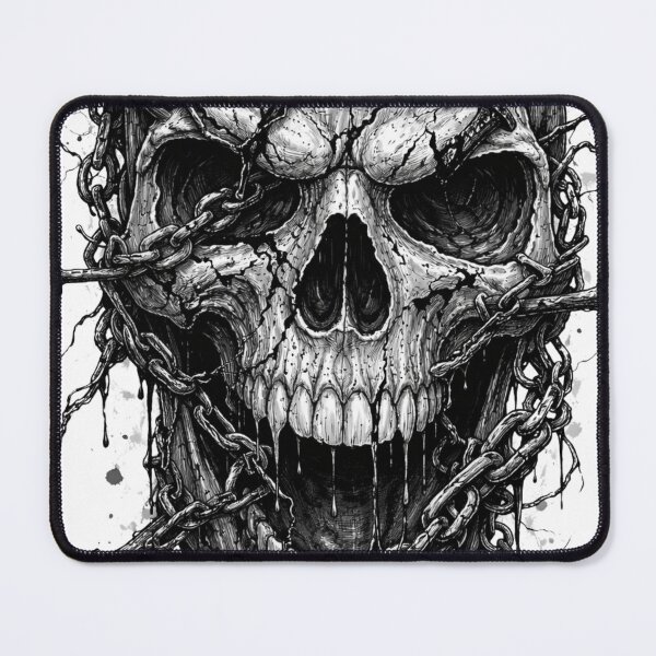 Item preview, Skull with Nails – Dark Pencil Sketch Illustration designed and sold by Mac Sketches.