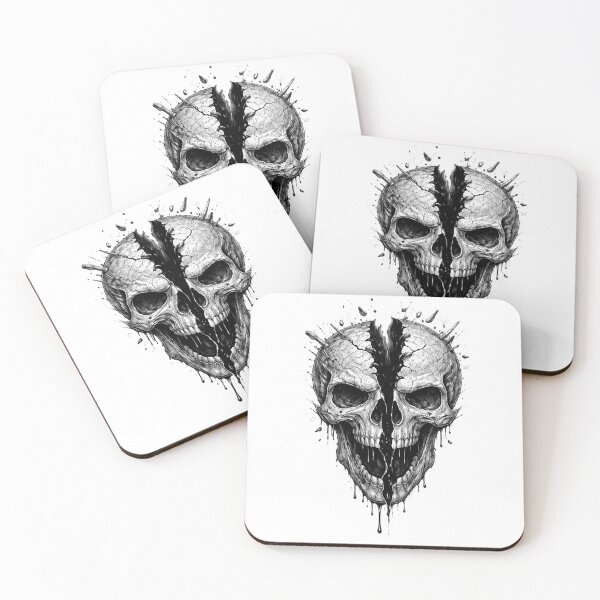 Item preview, Split Skull – Dark Pencil Sketch Illustration designed and sold by Mac Sketches.