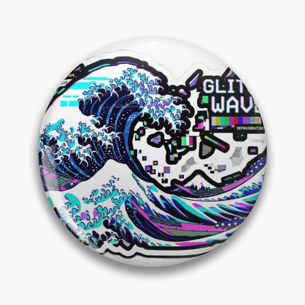 Item preview, Venti Glitch Wave Vaporwave Sticker Design designed and sold by Venti waves.
