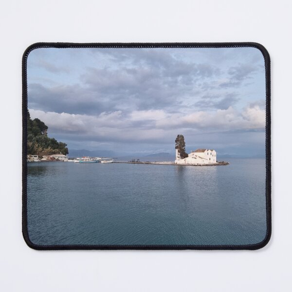 Item preview, Corfu Island Chapel – Peaceful Greek Seascape Photography designed and sold by GivingJoy.