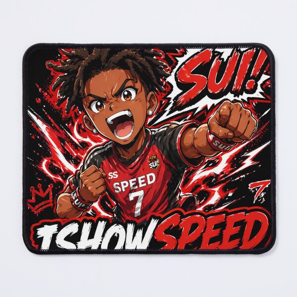 Item preview, IShowSpeed SUI Anime Poster – High Energy Red Black Streetwear Style Graphic designed and sold by Kalinduboss.