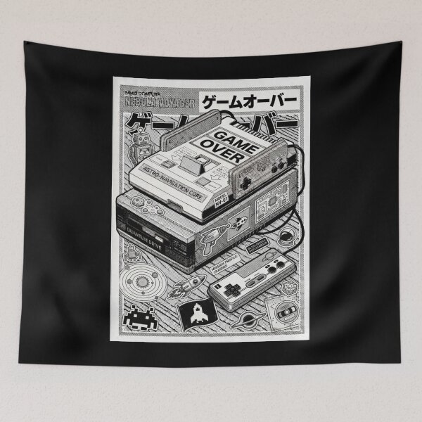 Item preview, Nebula Voyager – Retro Gaming Console Space Arcade Art T-Shirt designed and sold by zumerdiego.
