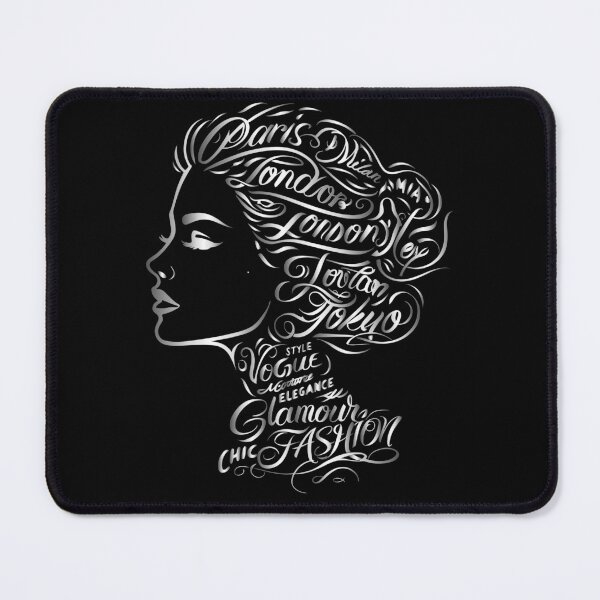 Item preview, Silver Fashion Profile: Metallic Cities Calligraphy Art designed and sold by MalisoStickers.