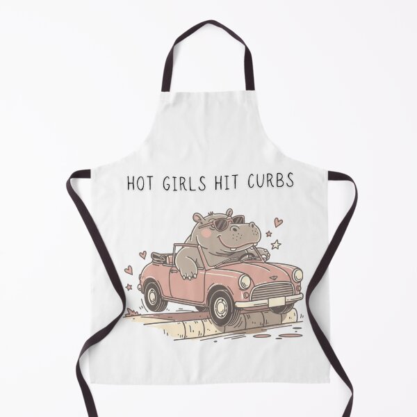Item preview, Hot Girls Hit Curbs Funny Hippo Driving T-Shirt Chaotic Little Creatures - Digital Art designed and sold by Panom Suavichien.