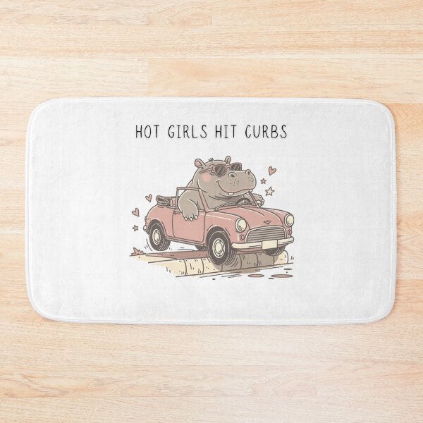 Item preview, Hot Girls Hit Curbs Funny Hippo Driving T-Shirt Chaotic Little Creatures - Digital Art designed and sold by Panom Suavichien.