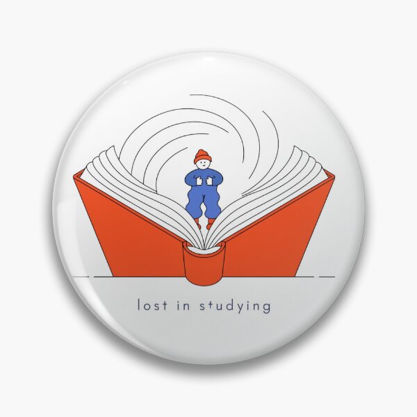 Item preview, Lost in Studying – Deep Focus Book Lover Sticker designed and sold by Venicia1.