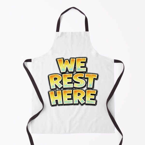 Item preview, WE REST HERE – hand drawn childlike typography designed and sold by Mac Sketches.