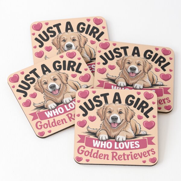 Item preview, JUST A GIRL WHO LOVES GOLDEN RETRIEVERS designed and sold by 123ks.