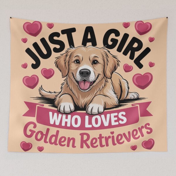 Item preview, JUST A GIRL WHO LOVES GOLDEN RETRIEVERS designed and sold by 123ks.