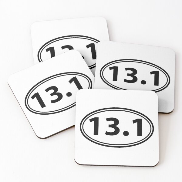 Item preview, Half Marathon Runner - 13.1 Running Decal Oval for Runners of Half Marathons designed and sold by merkraht.