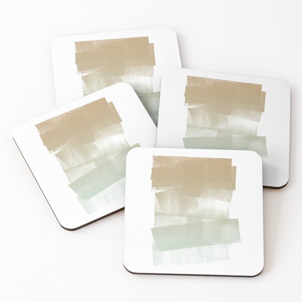 Item preview, Swatch Sample Textured Monoprint - Fawn to Mint Gradient designed and sold by Irene Estelle.