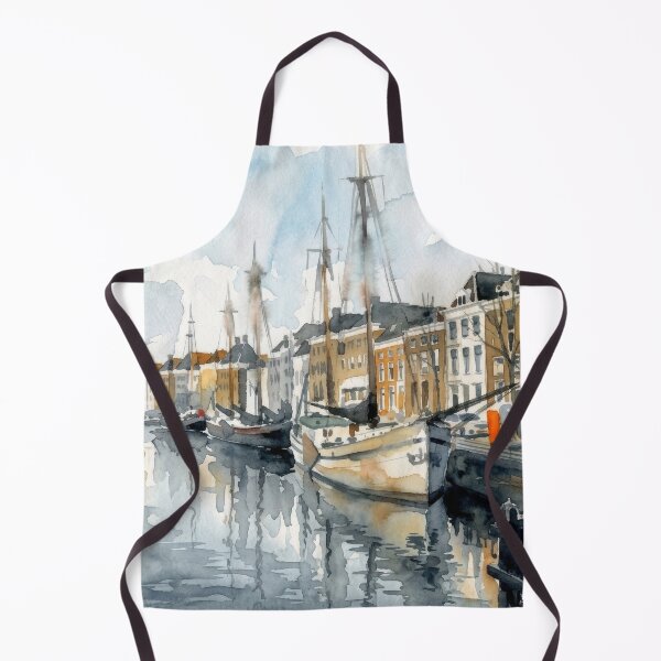 Item preview, Groningen Canal Watercolor designed and sold by caracatita75.