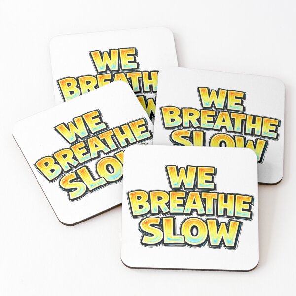 Item preview, WE BREATHE SLOW – hand drawn childlike typography designed and sold by Mac Sketches.