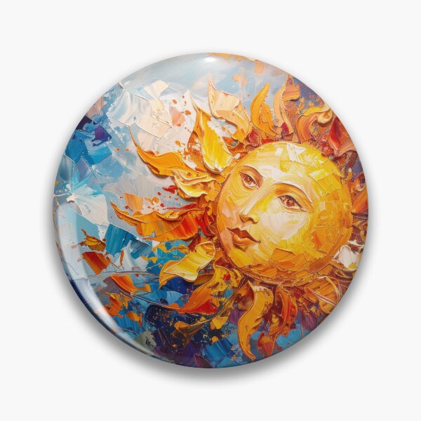 Item preview, Celestial Fiery Sun Painting designed and sold by BetweenForms.