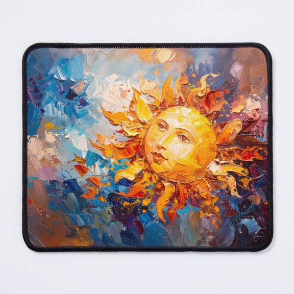 Item preview, Celestial Fiery Sun Painting designed and sold by BetweenForms.