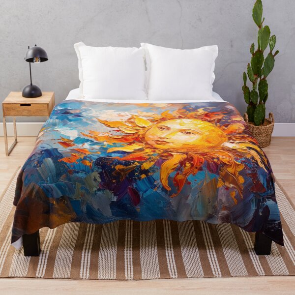 Item preview, Celestial Fiery Sun Painting designed and sold by BetweenForms.