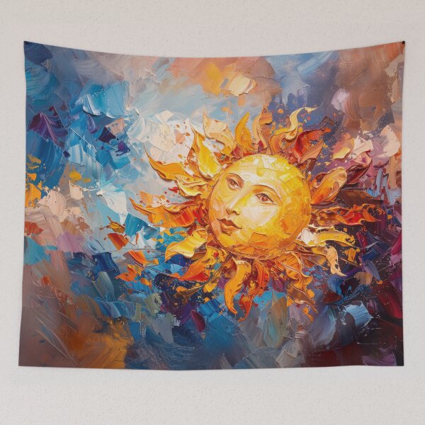 Item preview, Celestial Fiery Sun Painting designed and sold by BetweenForms.