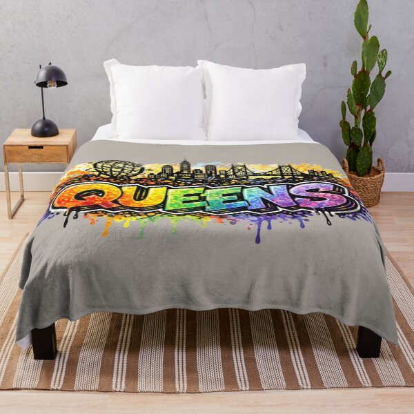 Item preview, Queens NYC Graffiti Street Art Typography designed and sold by Myra365Art.