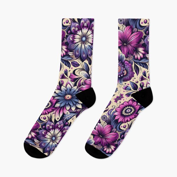 Artikelvorschau, Rosa-lila florales Boho-Gartenmuster entworfen und verkauft von Apex Designs.