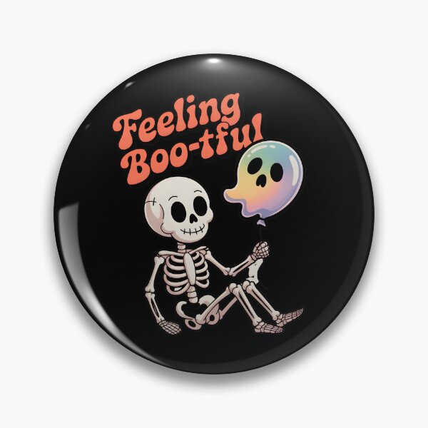 Item preview, Feeling Boo-tiful Skeleton with Ghost Balloon – Cute Funny Halloween T-Shirt designed and sold by Raw Tigers.