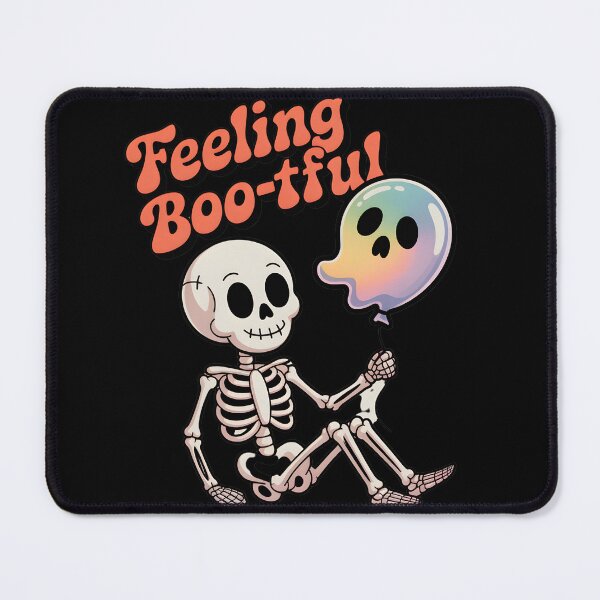 Item preview, Feeling Boo-tiful Skeleton with Ghost Balloon – Cute Funny Halloween T-Shirt designed and sold by Raw Tigers.
