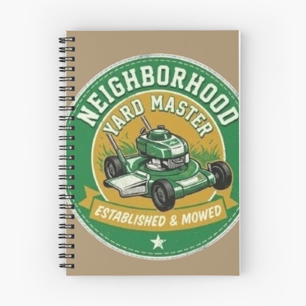Item preview, Neighborhood Yard Master - Vintage Lawn Care Badge designed and sold by Blaze & Trail Creative.