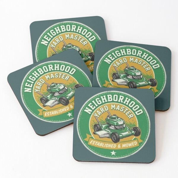 Item preview, Neighborhood Yard Master - Vintage Lawn Care Badge designed and sold by Blaze & Trail Creative.