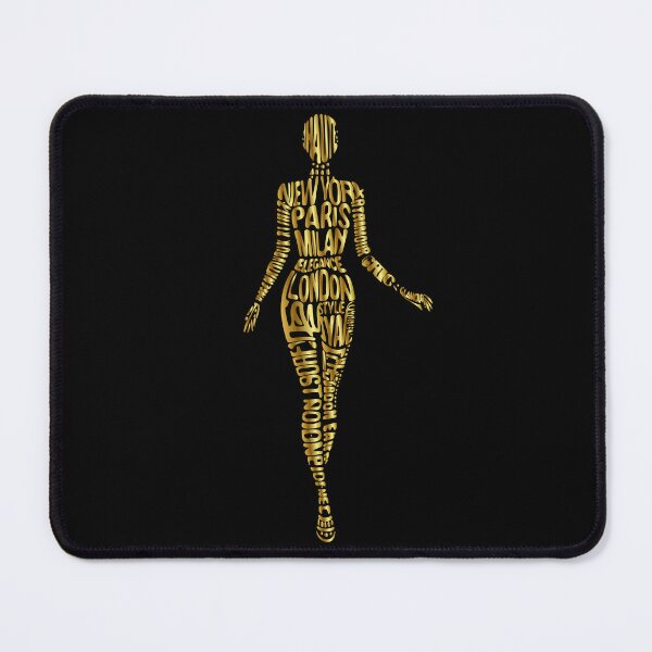 Item preview, Golden Fashion Model: Runway Cities Typography Silhouette designed and sold by MalisoStickers.