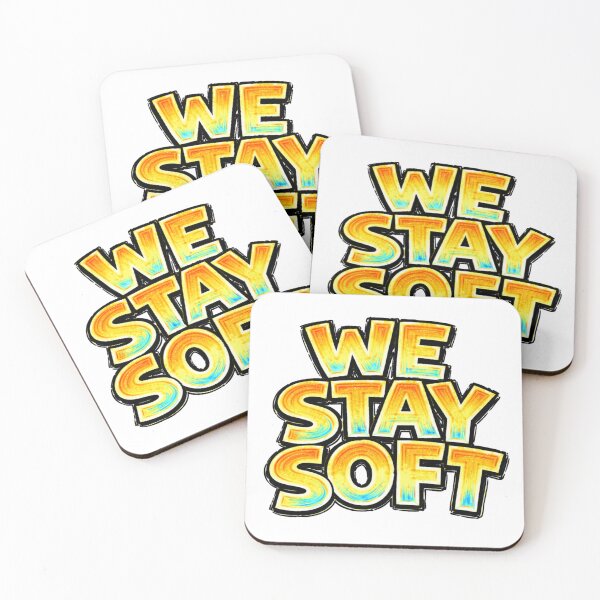 Item preview, WE STAY SOFT – hand drawn childlike typography designed and sold by Mac Sketches.