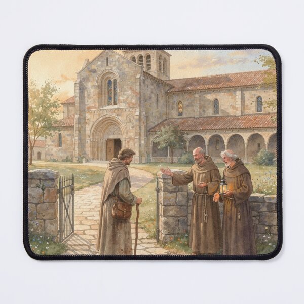 Item preview, Pilgrim welcomed at the abbey designed and sold by jefboutique6150.