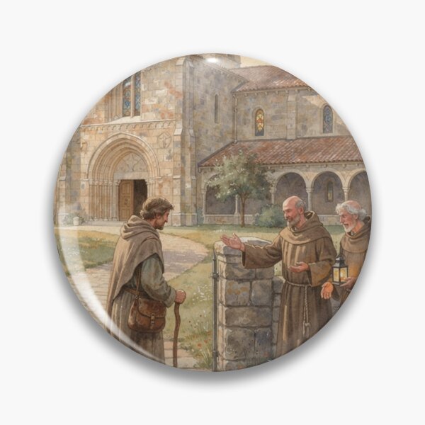 Item preview, Pilgrim welcomed at the abbey designed and sold by jefboutique6150.