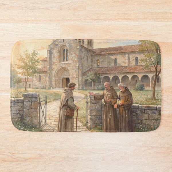 Item preview, Pilgrim welcomed at the abbey designed and sold by jefboutique6150.