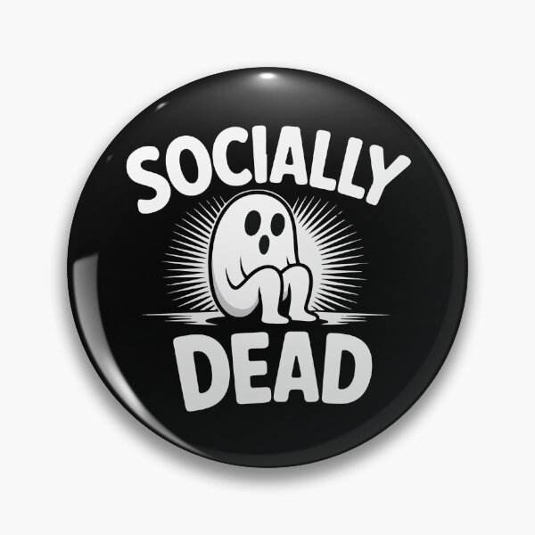 Item preview, Socially Dead Funny Ghost – Introvert Humor Cute Halloween Meme designed and sold by BlackBoneArt.