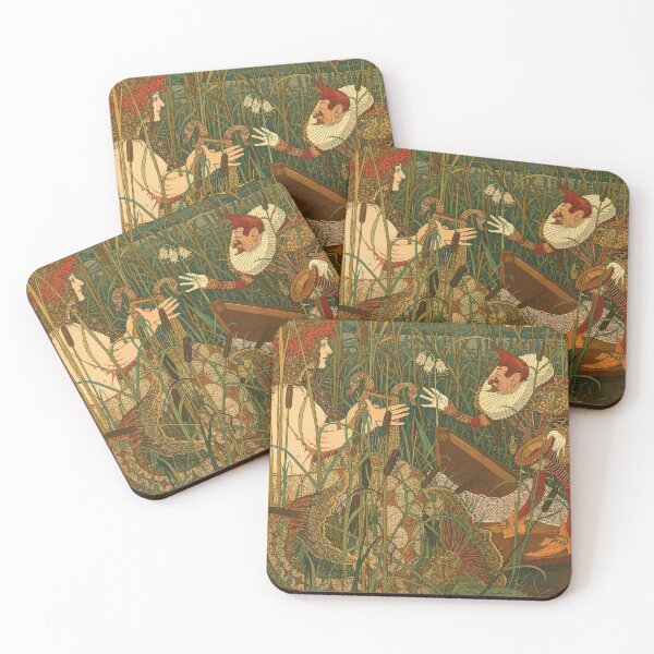 Item preview, Art Nouveau Romance Illustration Vintage Jester Courtship for Art Lovers designed and sold by RickE.