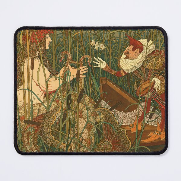 Item preview, Art Nouveau Romance Illustration Vintage Jester Courtship for Art Lovers designed and sold by RickE.
