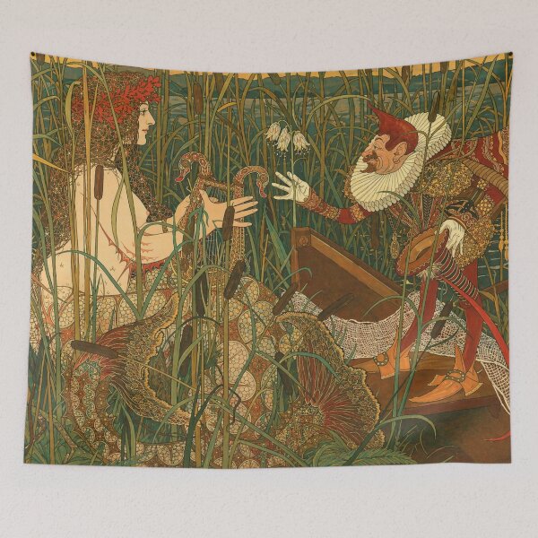 Item preview, Art Nouveau Romance Illustration Vintage Jester Courtship for Art Lovers designed and sold by RickE.