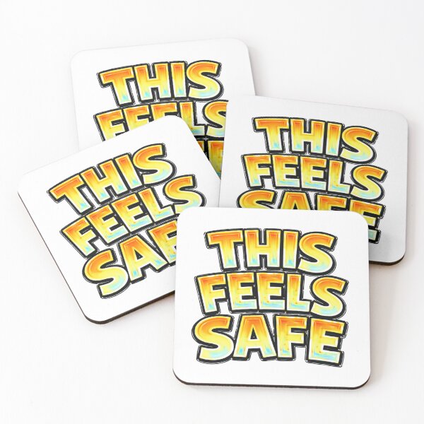 Item preview, THIS FEELS SAFE – hand drawn childlike typography designed and sold by Mac Sketches.