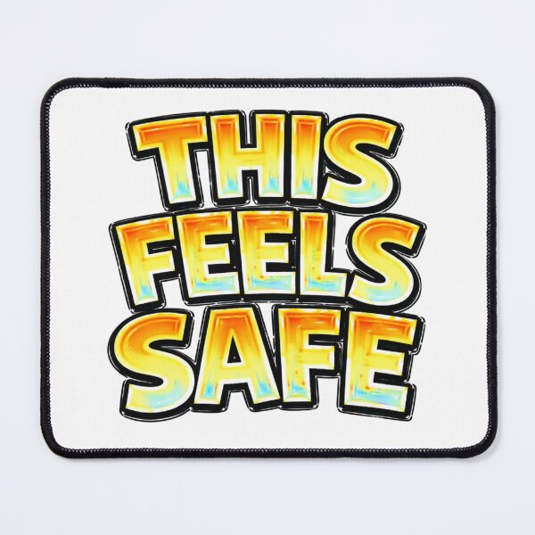 Item preview, THIS FEELS SAFE – hand drawn childlike typography designed and sold by Mac Sketches.