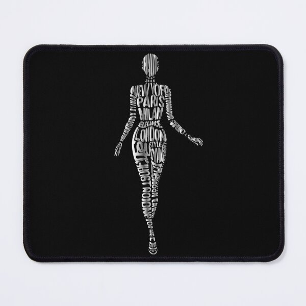 Item preview, Silver Chrome Fashion Model: Cyber Runway Typography Art designed and sold by MalisoStickers.