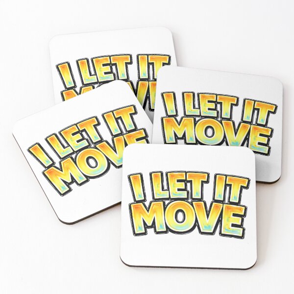 Item preview, I LET IT MOVE – hand drawn childlike typography designed and sold by Mac Sketches.