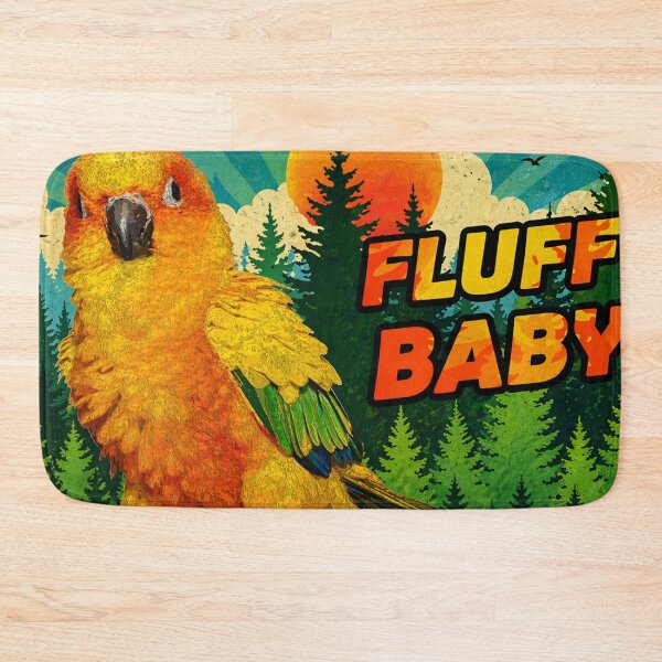 Item preview, Fluffy Baby Parrot – Cute Tropical Bird designed and sold by Fei Long Design Hub.