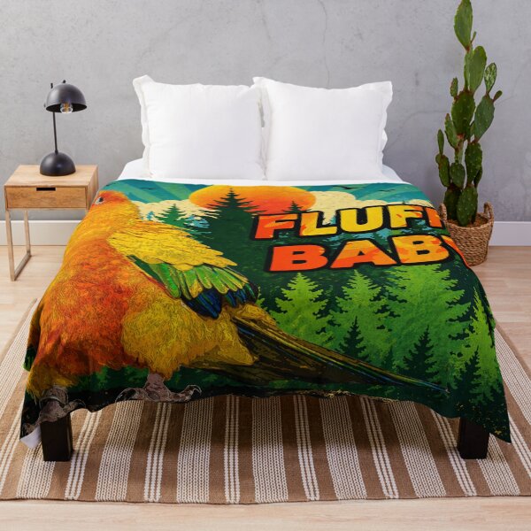 Item preview, Fluffy Baby Parrot – Cute Tropical Bird designed and sold by Fei Long Design Hub.
