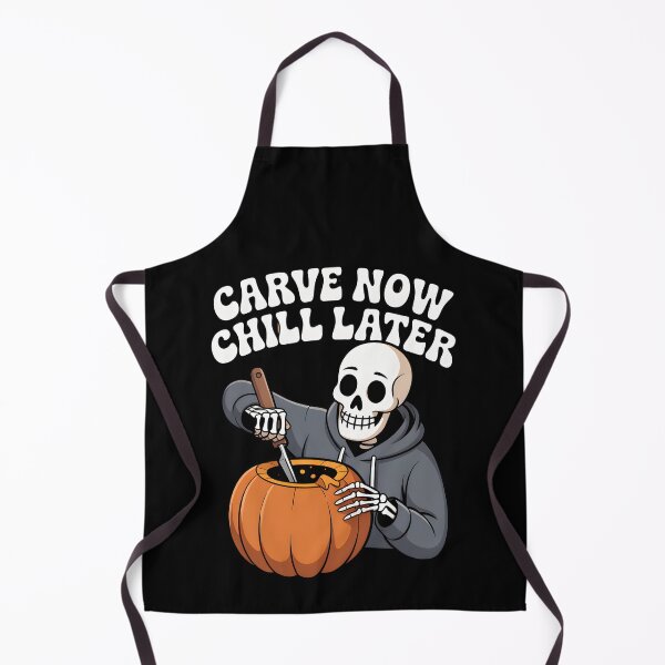 Item preview, Carve Now Chill Later Skeleton Pumpkin Carving – Funny Halloween T-Shirt designed and sold by Raw Tigers.
